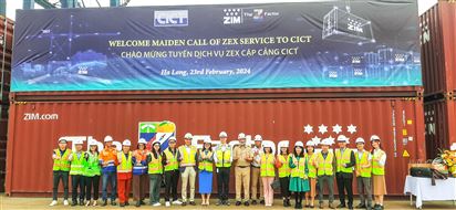 CICT chào đón tuyến dịch vụ ZEX của Hãng tàu ZIM cập cảng