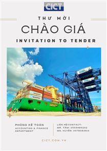 Invitation to tender for “Collection and treatment of wastes and wastewater from Cai Lan International Container Terminal LLC