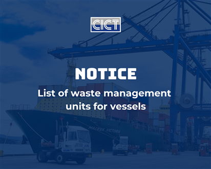NOTICE: LIST OF WASTE MANAGEMENT UNITS FOR VESSEL