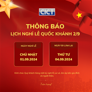 Thông báo nghỉ lễ Quốc Khánh 2/9