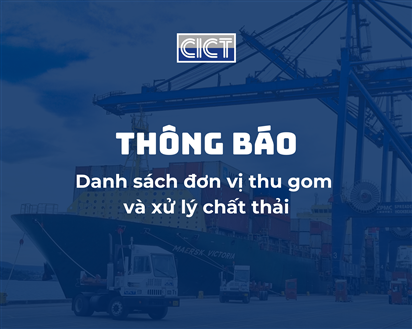 THÔNG BÁO: DANH SÁCH ĐƠN VỊ THU GOM RÁC THẢI TỪ TÀU