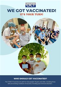 98% of CICT staff have been vaccinated with the first dose of Covid-19 vaccine