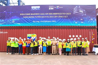 CICT welcomes ZIM Shipping Line's ZEX service to the port